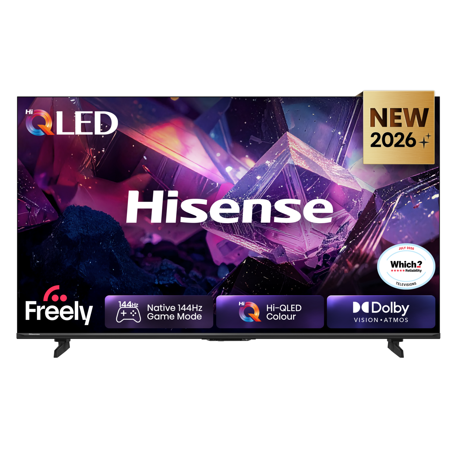 Hisense 50E7STUK PRO 50 Inch 4K Ultra HD QLED Smart TV with 144Hz Game Mode, Black - Image 4