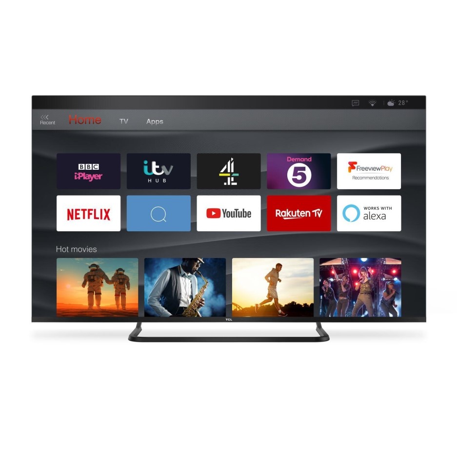 TCL 50 inch Ultra Slim 4K UHD TV with HDR PRO and Freeview TV 50EP668 ...