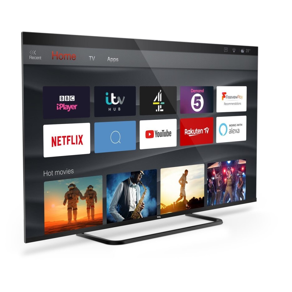 TCL 50 inch Ultra Slim 4K UHD TV with HDR PRO and Freeview TV 50EP668 ...