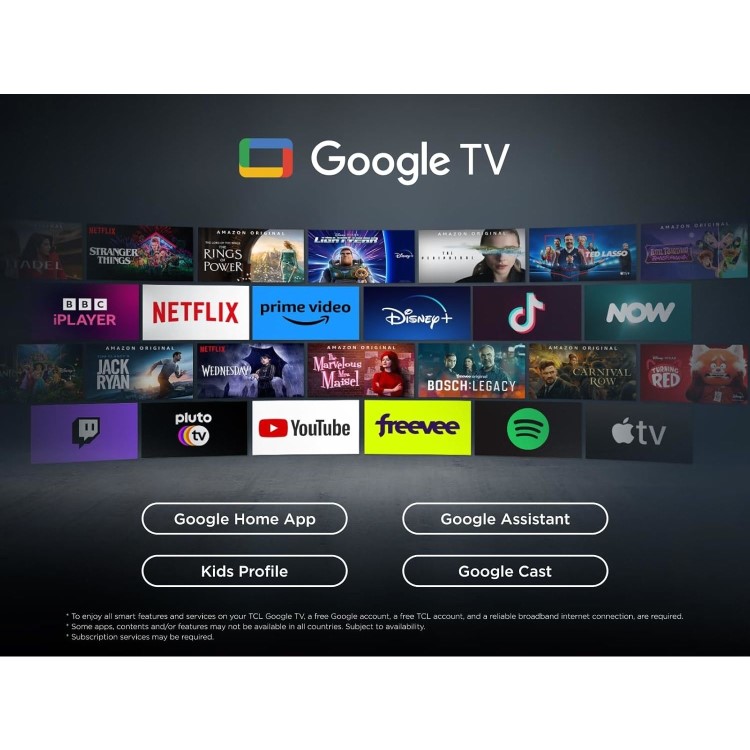 TCL 50Q6C-UK 50 Inch 4K QD Mini-LED Smart TV  Google TV & Dolby Vision