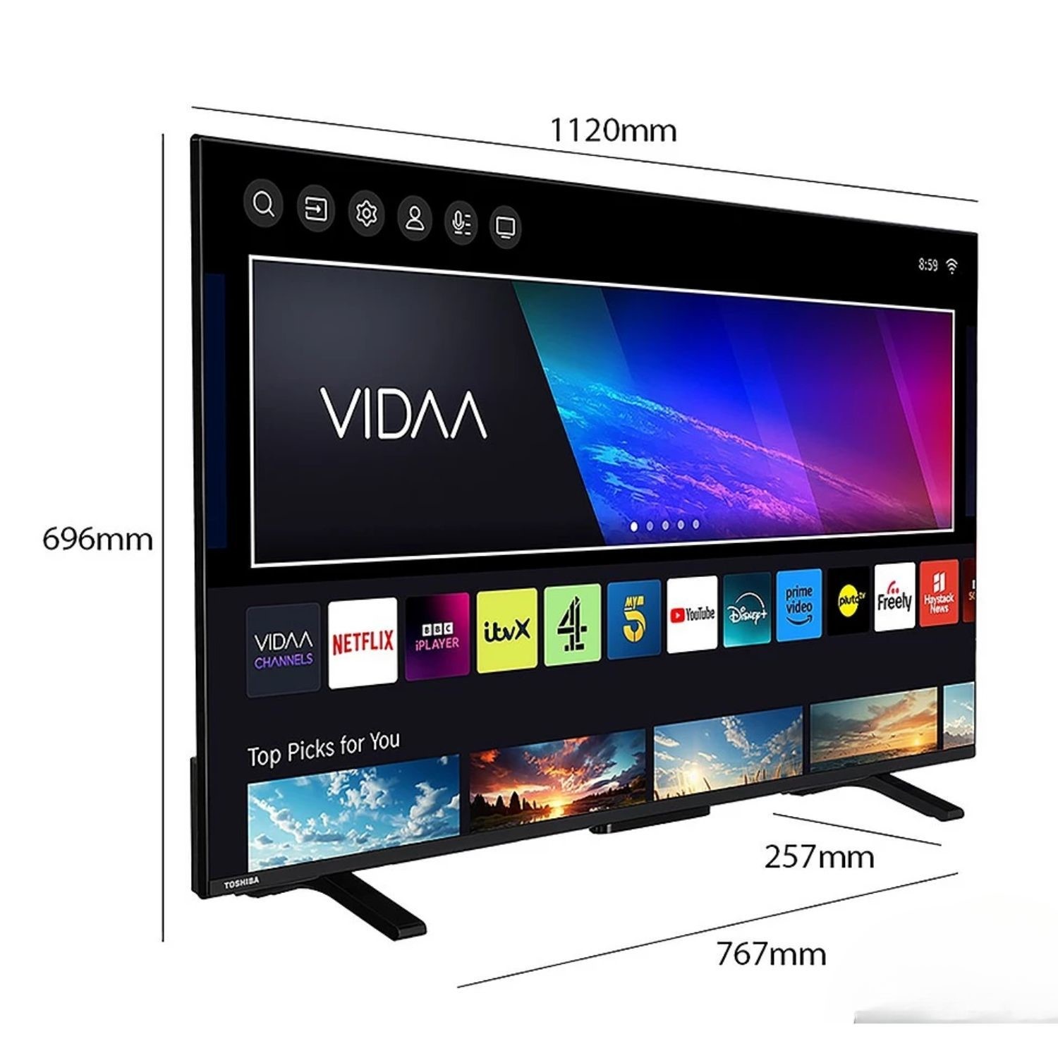 Toshiba 50UV2F53DB 50 4K UHD Smart LED TV With Dolby Vision Dolby toshiba-50uv2f53db-50-4k-uhd-smart-led-tv-with-dolby-vision-dolby