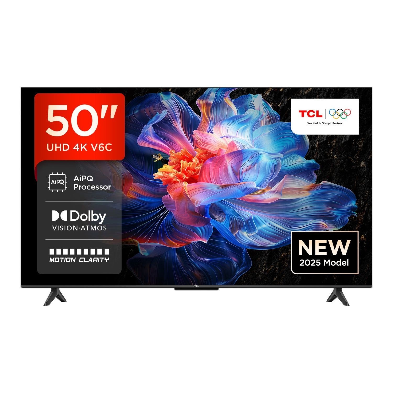 TCL 50V6C-UK 50-Inch 4K HDR Smart TV  Dolby Vision HDR10+ Google TV & Dolby Atmos