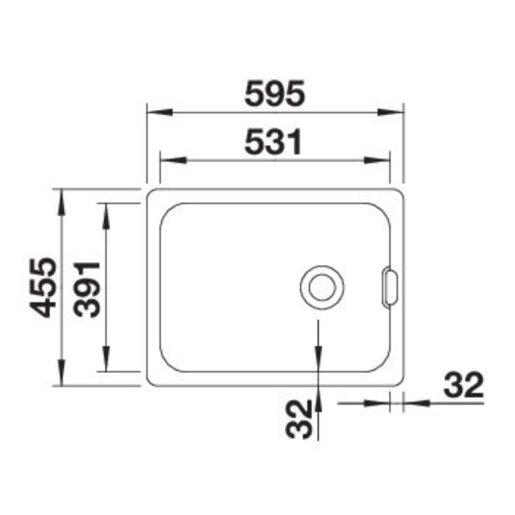 Blanco Single Bowl Undermount Belfast Crystal White Kitchen Sink
