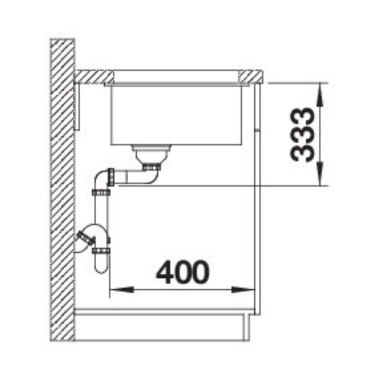 Blanco Rotan 400-U Single Bowl Undermount White Kitchen Sink