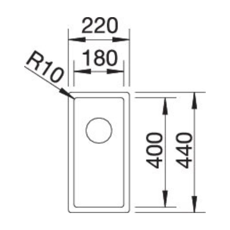 Blanco Claron 180-U Single Bowl Undermount Stainless Steel Kitchen Sink