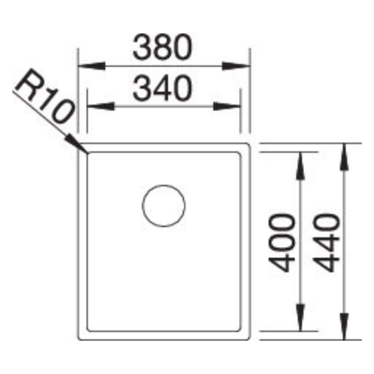 Blanco Claron 340-U Single Bowl Undermount Stainless Steel  Kitchen Sink