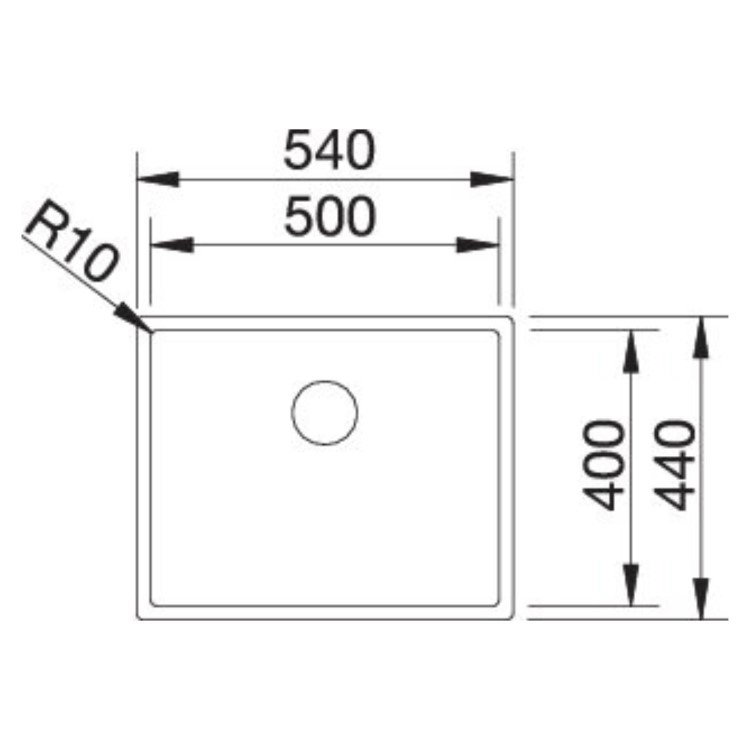 Blanco Claron 500-U Single Bowl Undermount Stainless Steel Kitchen Sink