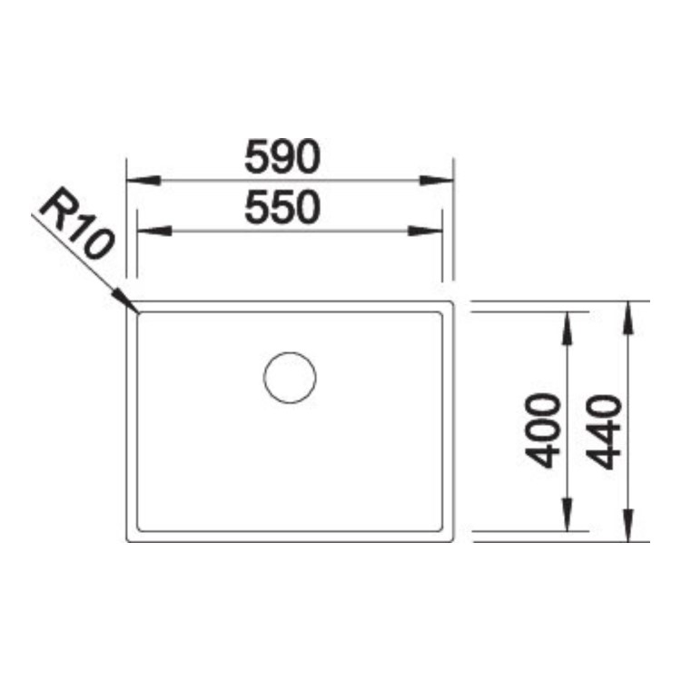 Blanco Claron 550-U Single Bowl Undermount Stainless Steel Kitchen Sink