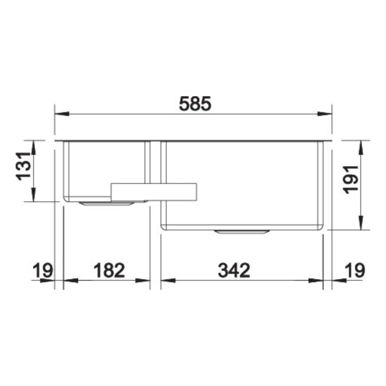Blanco CLARON 340/180-U 1.5 Bowl Undermount Stainless Steel Kitchen Sink