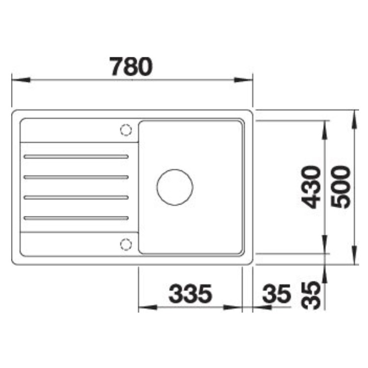 Blanco Legra 45 S Single Bowl Inset Composite Anthracite Kitchen Sink