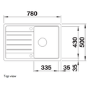Blanco Legra 45-S Single Bowl Inset White Composite White Kitchen Sink