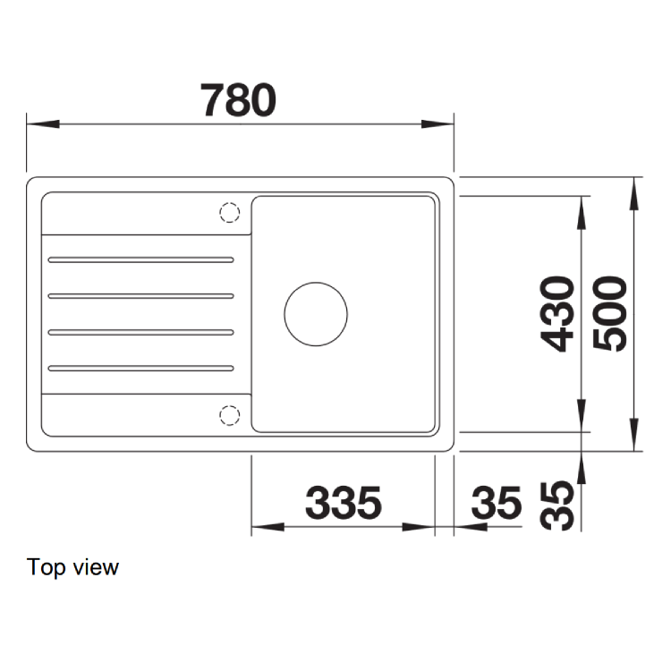 Blanco Legra 45-S Single Bowl Inset White Composite White Kitchen Sink