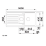 Blanco Legra 45-S 1.5 Bowl Inset White Composite Kitchen Sink