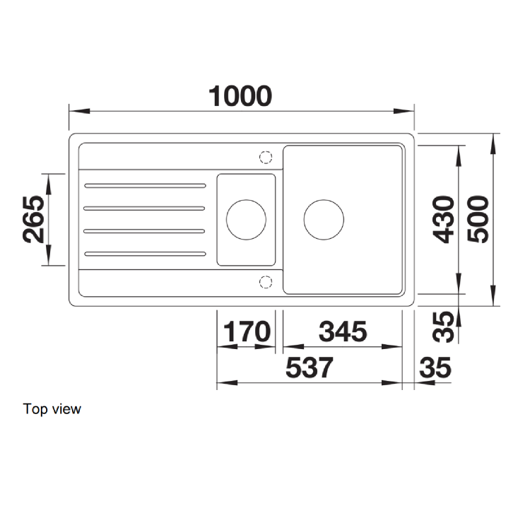 Blanco Legra 45-S 1.5 Bowl Inset White Composite Kitchen Sink