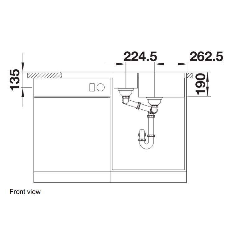 Blanco Legra 45-S 1.5 Bowl Inset White Composite Kitchen Sink