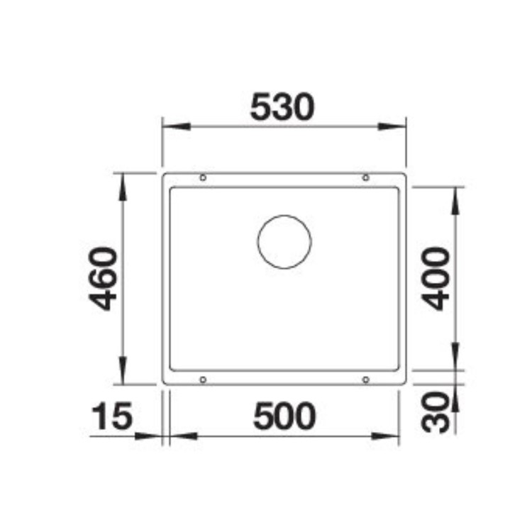 Blanco Rotan 500-U Single Bowl Undermount Composite Anthracite Kitchen Sink