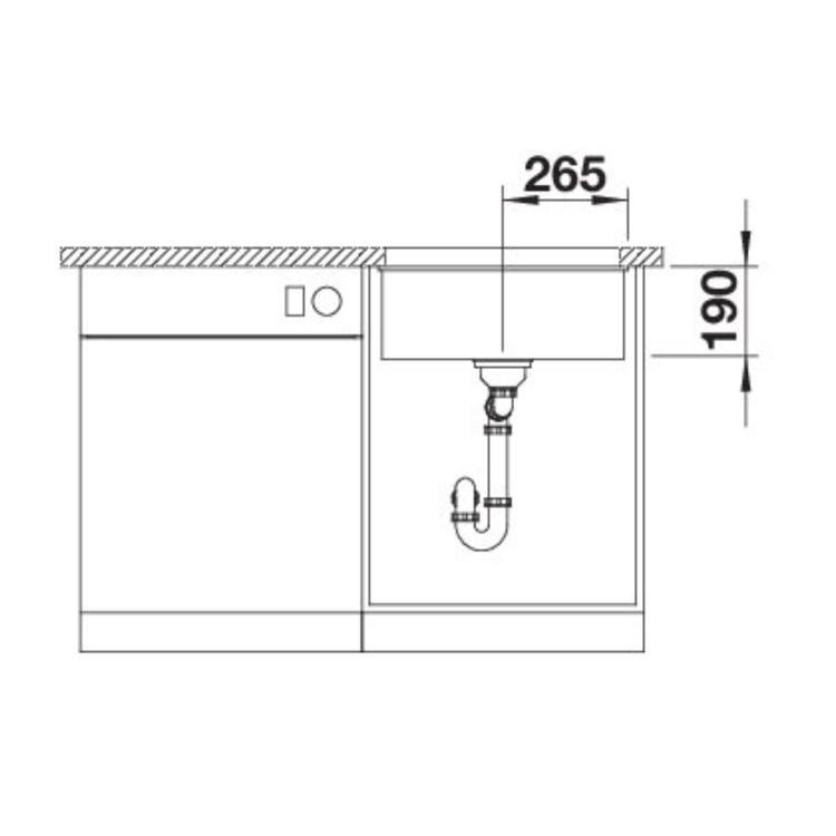Blanco Rotan 500-U Single Bowl Undermount Composite White Kitchen Sink