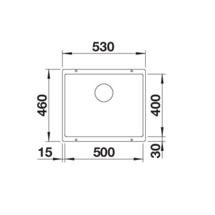 Blanco Rotan 500-U Single Bowl Undermount Composite White Kitchen Sink