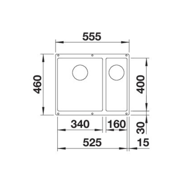 Blanco Rotan 340/160-U 1.5 Bowl Undermount Composite Anthracite Kitchen Sink