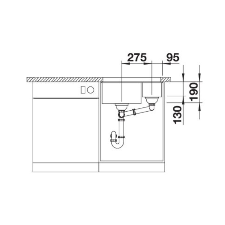 Blanco Rotan 340/160-U 1.5 Bowl Undermount Composite White Kitchen Sink