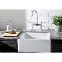 Blanco Vicus Bridge Dual Lever Swivel Spout Kitchen Mixer Tap - Chrome
