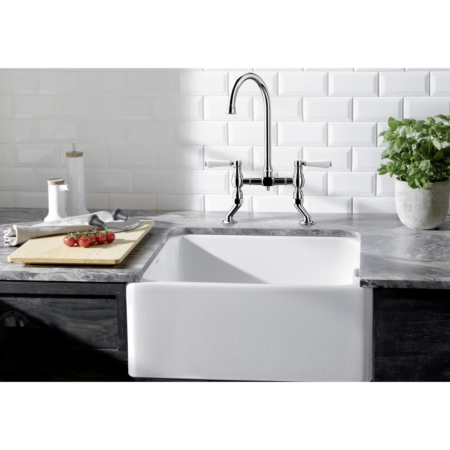 Blanco Vicus Bridge Dual Lever Swivel Spout Kitchen Mixer Tap  524281
