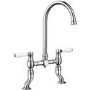 Blanco Vicus Bridge Dual Lever Swivel Spout Kitchen Mixer Tap - Chrome