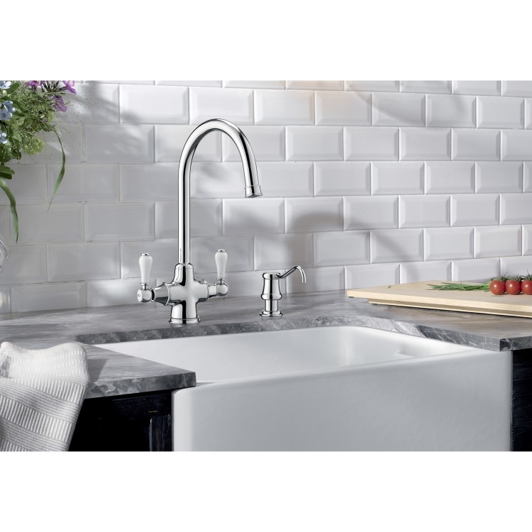 Blanco Vicus Dual Lever Kitchen Mixer Tap - Chrome