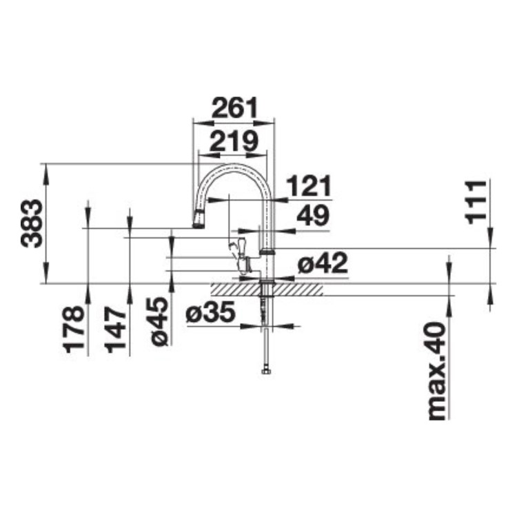 Blanco Vicus Single Lever Spray Kitchen Tap - Chrome