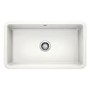 Blanco Villae Farmhouse Single Bowl Undermount Ceramic White Kitchen Sink