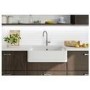 Blanco Villae Farmhouse Single Bowl Undermount Ceramic White Kitchen Sink