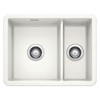 Blanco Villae 1.5 Bowl Undermount Ceramic Kitchen Sink - White