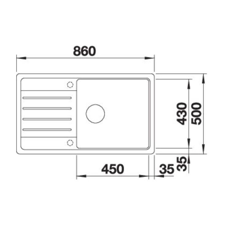 Blanco Legra XL 6 S Single Bowl Inset Composite Black Kitchen Sink