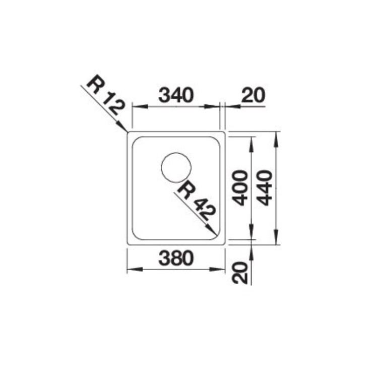 Blanco Solis 340-U Single Bowl Undermount Stainless Steel Kitchen Sink