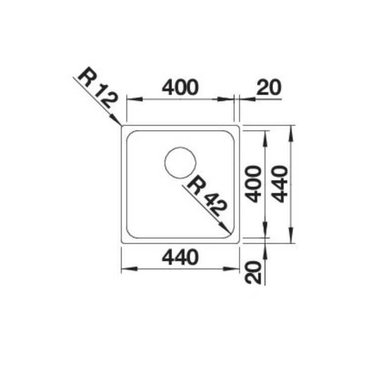 Blanco Solis 400-U Single Bowl Undermount Stainless Steel Kitchen Sink