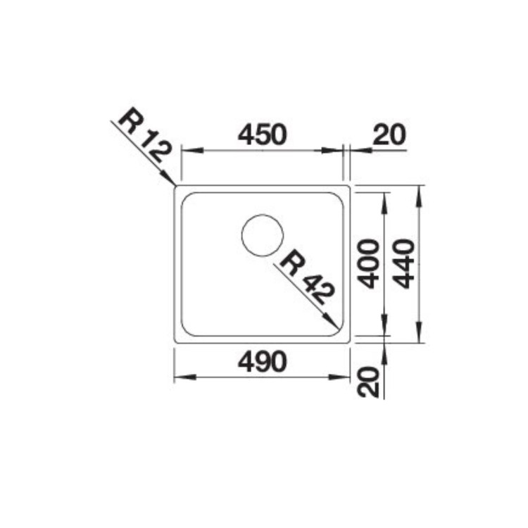 Blanco Solis 450-U Single Bowl Undermount Stainless Steel Kitchen Sink