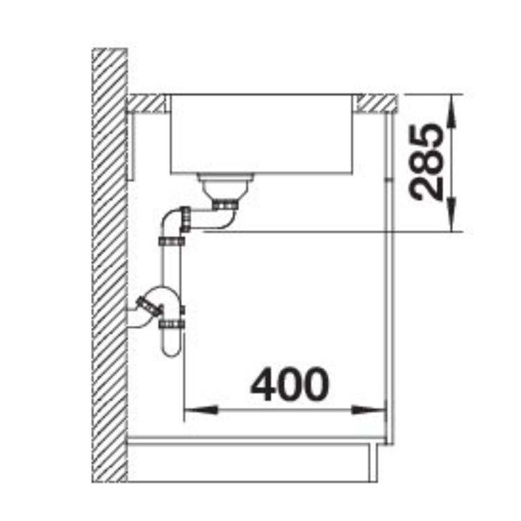 Blanco Supra 400-IFR12 Single Bowl Undermount Stainless Steel Kitchen Sink