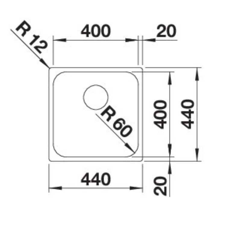 Blanco Supra 400-IFR12 Single Bowl Undermount Stainless Steel Kitchen Sink