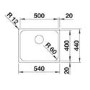 Blanco Supra 500-IFR12 Single Bowl Inset Stainless Steel Kitchen Sink