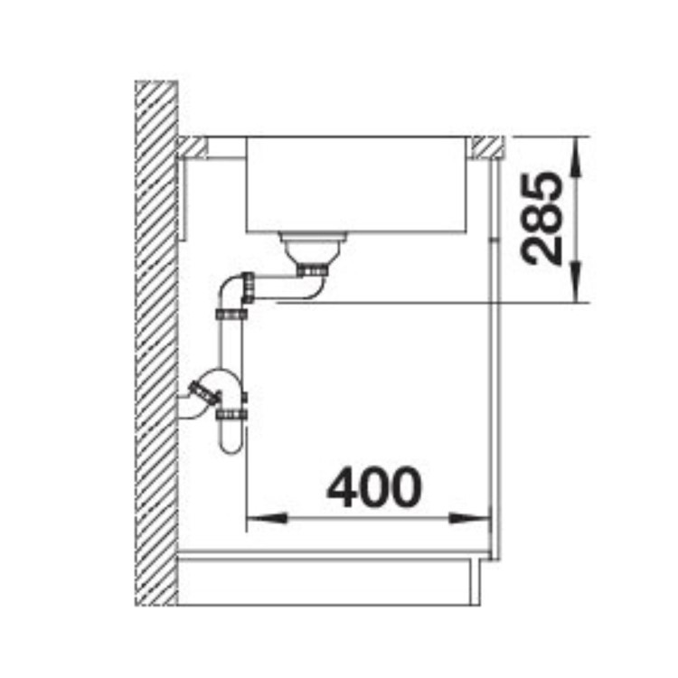Blanco Supra 400-IF/A R12 Single Bowl Undermount Stainless Steel Kitchen Sink