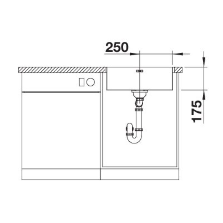 Blanco Supra 500-IF/A R12 Single Bowl Undermount Stainless Steel Kitchen Sink