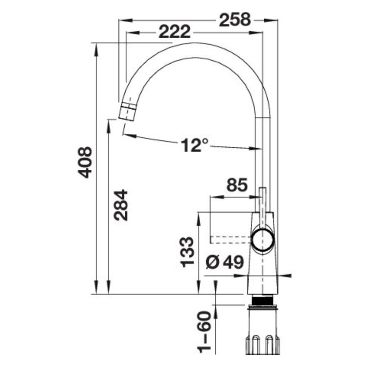 Blanco Max II Dual Lever High Pressure Kitchen Tap - Chrome