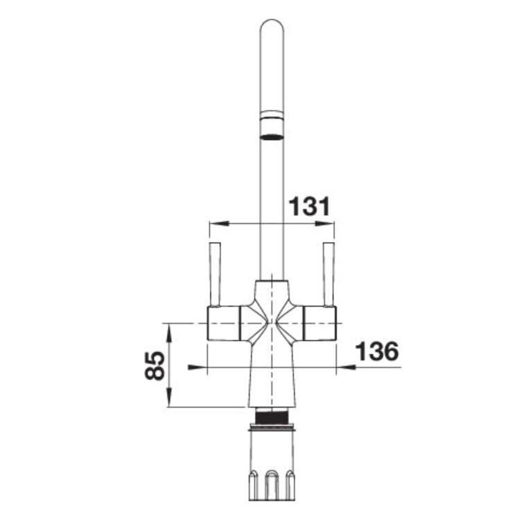 Blanco Max II Dual Lever High Pressure Kitchen Tap - Chrome