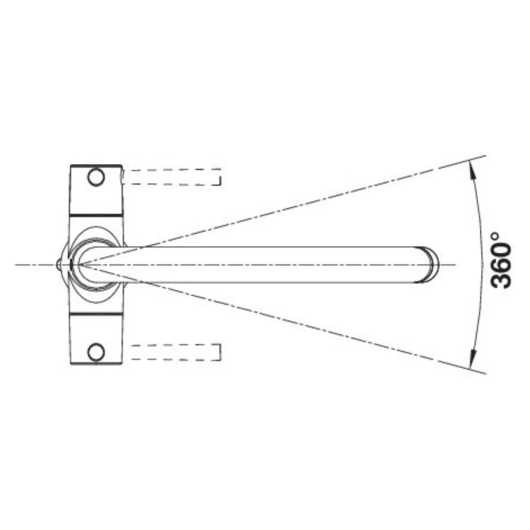 Blanco Max II Dual Lever High Pressure Kitchen Tap - Chrome