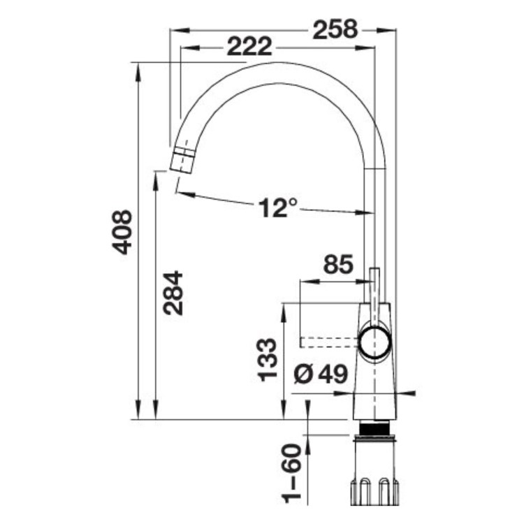 Blanco Max II Dual Lever Kitchen Mixer Tap - Steel