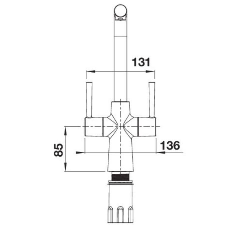 Blanco Lax Dual Lever Kitchen Mixer Tap - Chrome