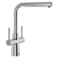 Blanco Lax Dual Lever Kitchen Mixer Tap - Steel