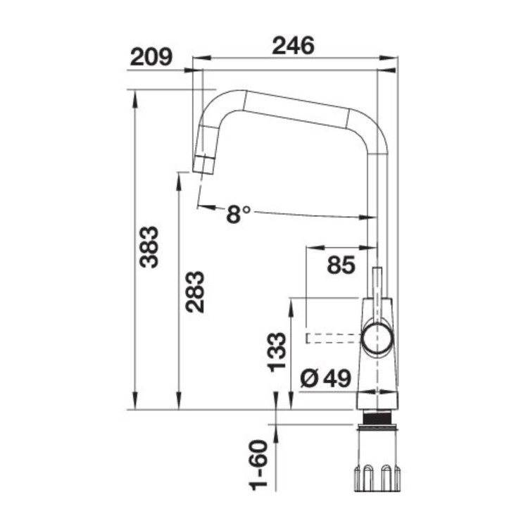 Blanco Jax Dual Lever Kitchen Mixer Tap - Chrome