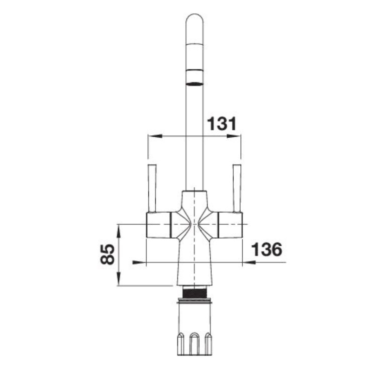Blanco Jax Dual Lever Kitchen Mixer Tap - Chrome
