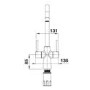 Blanco Jax Dual Lever Kitchen Mixer Tap - Steel